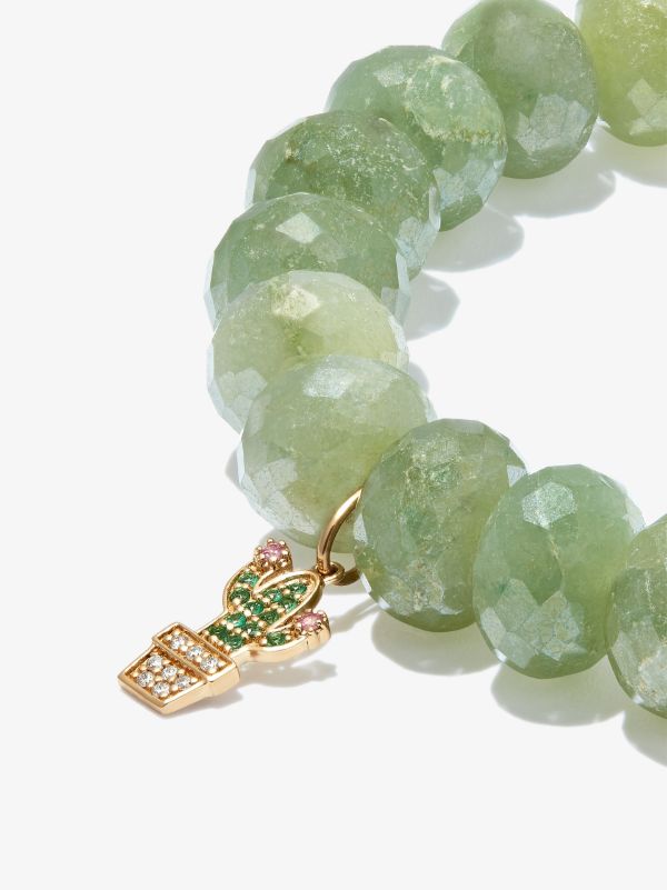 Sydney Evan 14K Yellow Gold Cactus Opal Diamond Beaded Bracelet | Browns Fine Bracelets