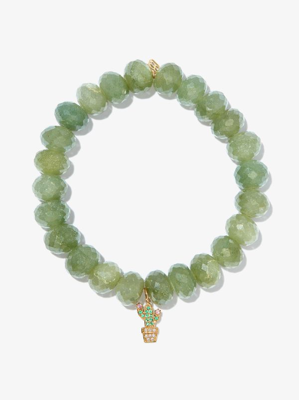 Sydney Evan 14K yellow gold Cactus opal diamond beaded bracelet | Browns Fine Bracelets