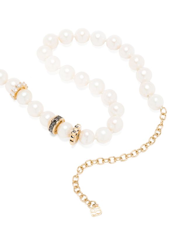 Sydney Evan 14K Yellow Gold Diamond And Pearl Necklace | Browns Necklaces