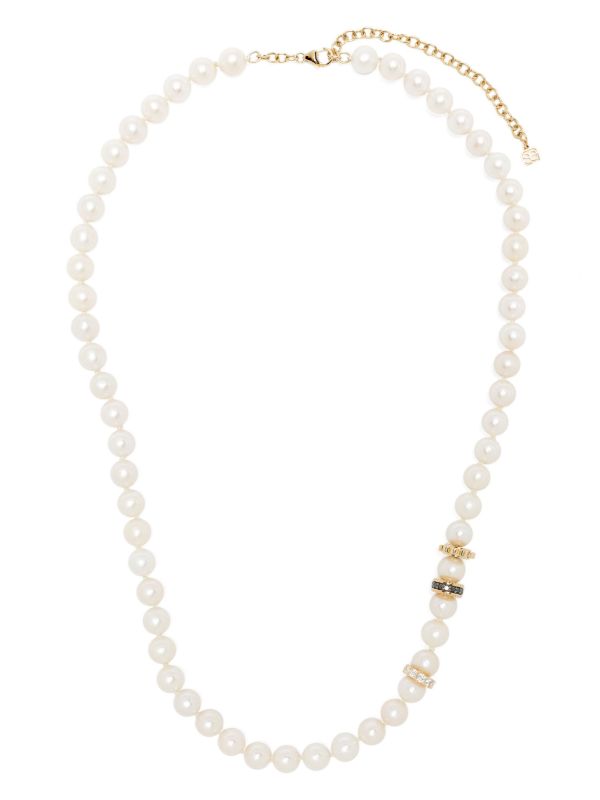 Sydney Evan 14K Yellow Gold Diamond And Pearl Necklace | Browns Necklaces