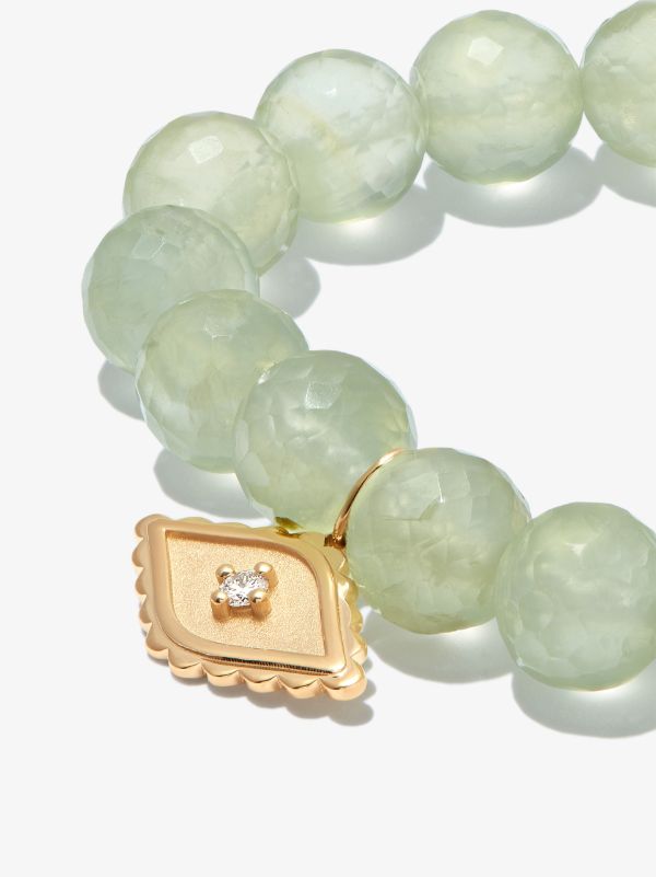 Sydney Evan 14K Yellow Gold Diamond Evil Eye Beaded Bracelet | Browns Fine Bracelets