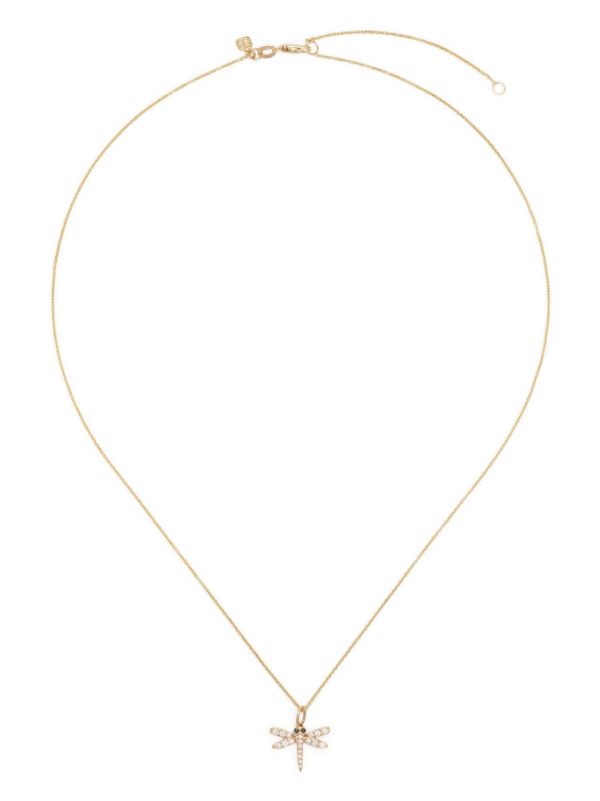 Sydney Evan 14K Yellow Gold Dragonfly Diamond Necklace | Browns Fine Necklaces