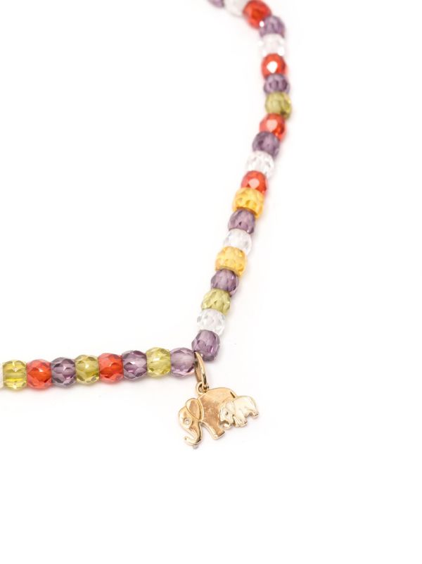 Sydney Evan 14K Yellow Gold Elephant Moonstone Anklet | Browns Fine Body Jewelry