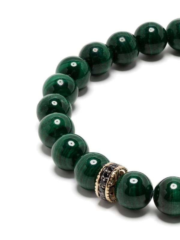 Sydney Evan 14K Yellow Gold Eternity Malachite And Diamond Bracelet | Browns Bracelets
