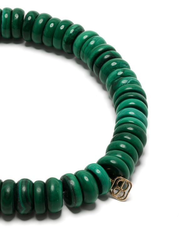 Sydney Evan 14K Yellow Gold Evil Eye Malachite And Emerald Bracelet | Browns Bracelets