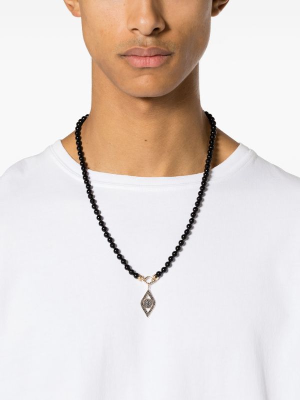 Sydney Evan 14K Yellow Gold Evil Eye Pearl Necklace | Browns Necklaces