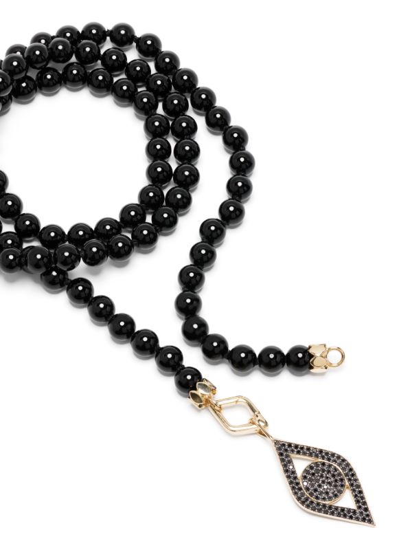 Sydney Evan 14K Yellow Gold Evil Eye Pearl Necklace | Browns Necklaces