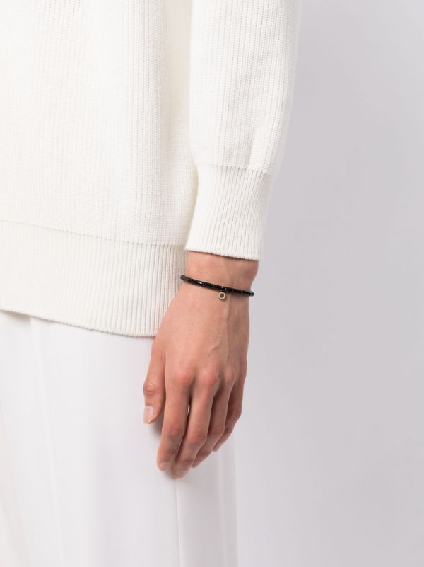 Sydney Evan 14K Yellow Gold Fluted Station Agate And Diamond Bracelet | Browns Bracelets