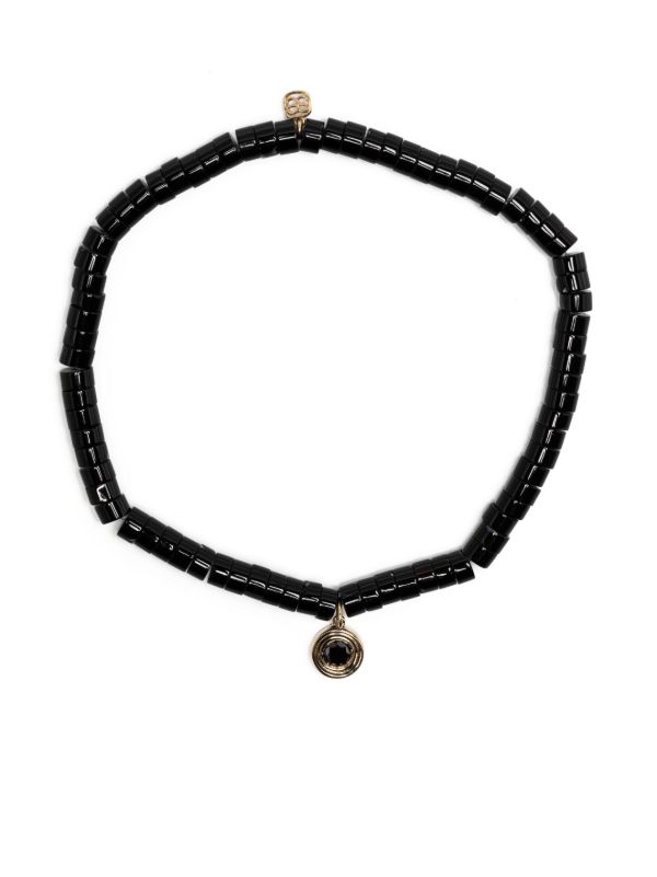 Sydney Evan 14K yellow gold Fluted Station agate and diamond bracelet | Browns Bracelets