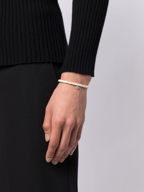 Sydney Evan 14K Yellow Gold Groovy Eye Dolomite And Diamond Bracelet | Browns Bracelets