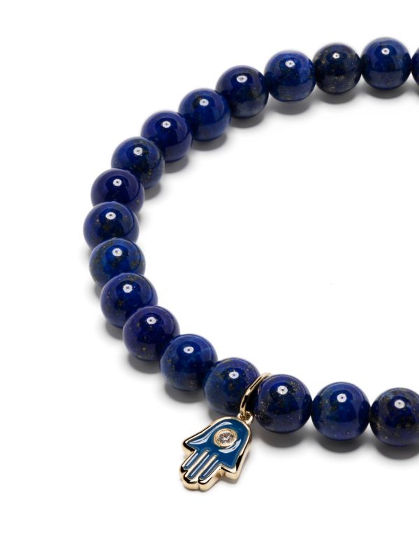 Sydney Evan 14K Yellow Gold Hamsa Lapis Lazuli And Diamond Bracelet | Browns Bracelets