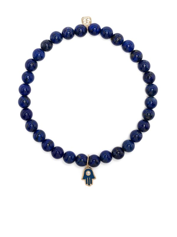 Sydney Evan 14K yellow gold Hamsa lapis lazuli and diamond bracelet | Browns Bracelets