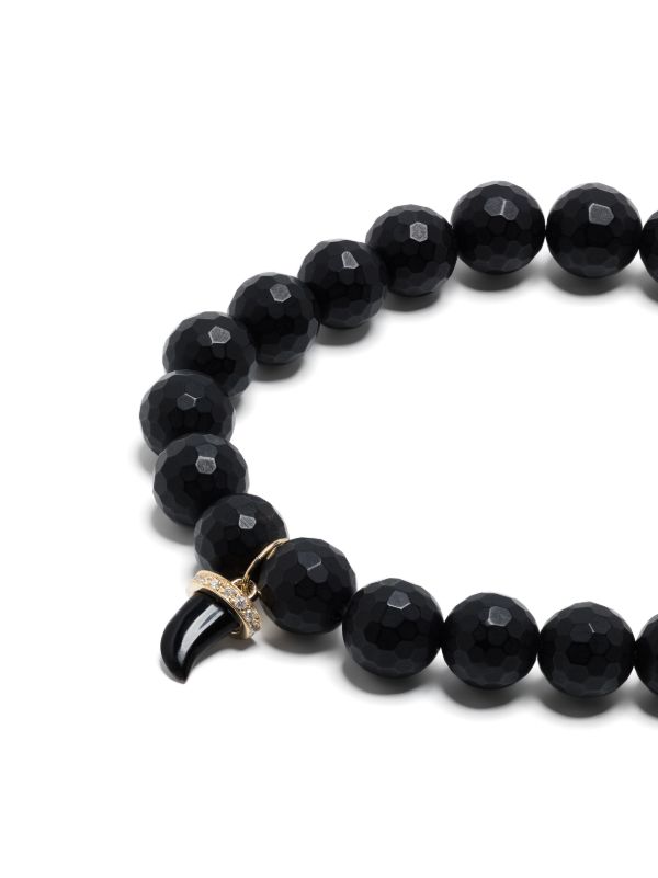 Sydney Evan 14K Yellow Gold Horn Onyx And Diamond Bracelet | Browns Bracelets