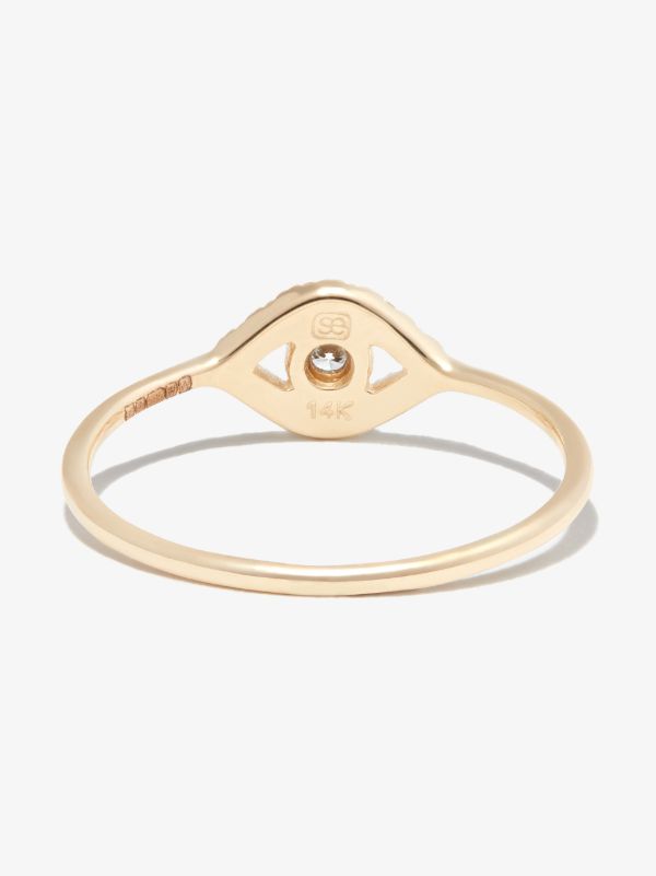 Sydney Evan 14K Yellow Gold Large Evil Eye Diamond Ring | Browns Fine Rings