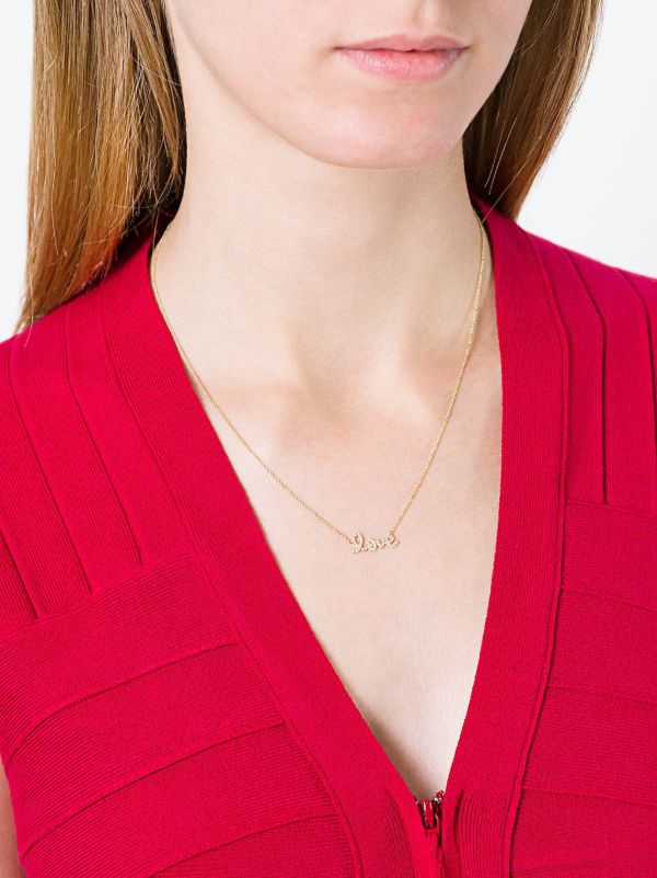 Sydney Evan 14K Yellow Gold Love Diamond Necklace | Browns Fine Necklaces