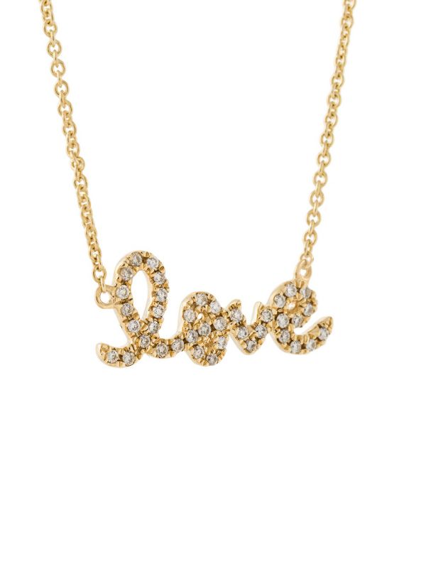 Sydney Evan 14K Yellow Gold Love Diamond Necklace | Browns Fine Necklaces