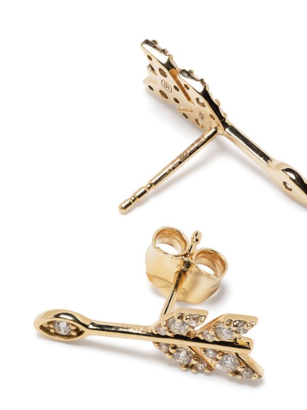 Sydney Evan 14K Yellow Gold Marquis Eye Arrow Stud Earrings | Browns Fine Earrings