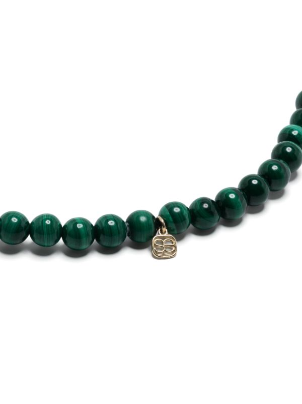 Sydney Evan 14K Yellow Gold Marquise Eye Malachite And Diamond Necklace | Browns Necklaces