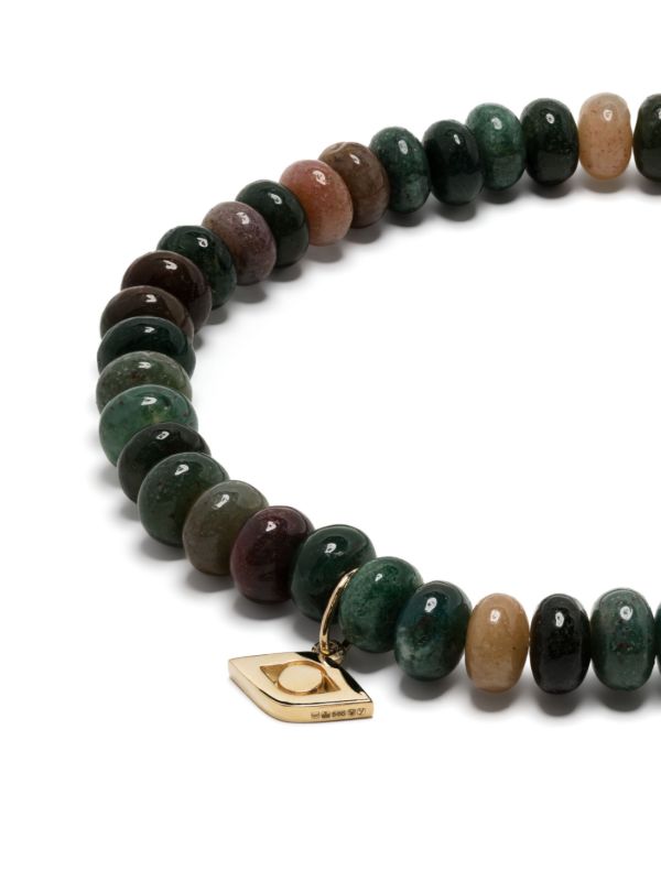 Sydney Evan 14K Yellow Gold Medium Evil Eye Agate Bracelet | Browns Bracelets