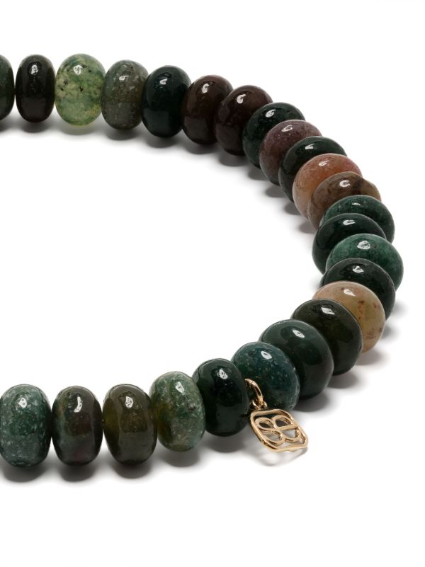 Sydney Evan 14K Yellow Gold Medium Evil Eye Agate Bracelet | Browns Bracelets