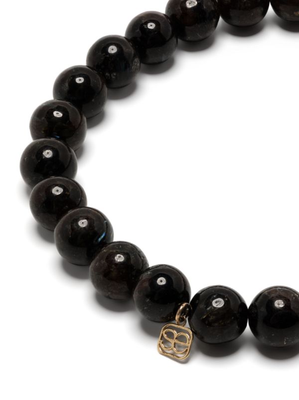 Sydney Evan 14K Yellow Gold Rondelle Hypersthene And Diamond Bracelet | Browns Bracelets