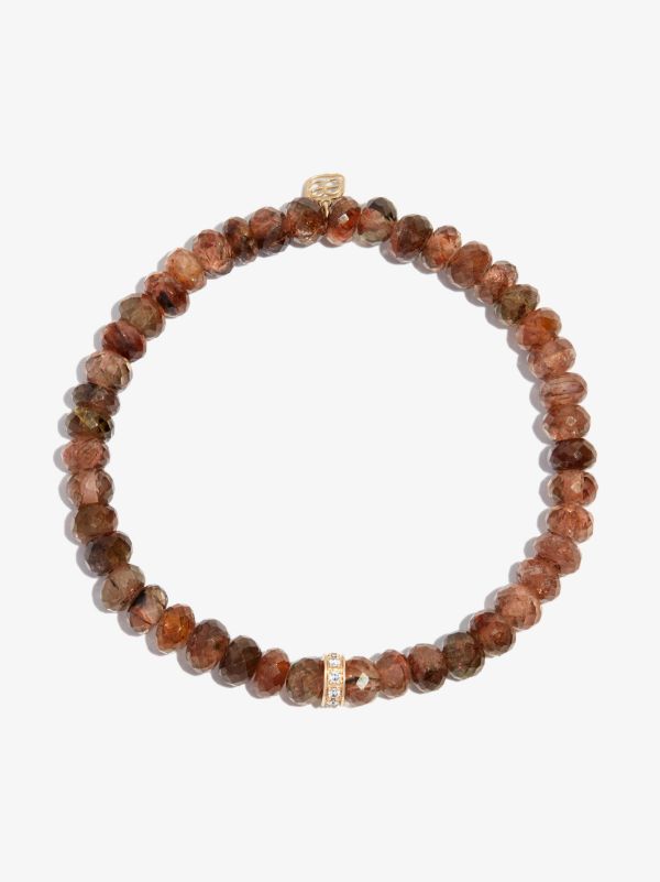 Sydney Evan 14K yellow gold Rondelle opal diamond bracelet | Browns Fine Bracelets