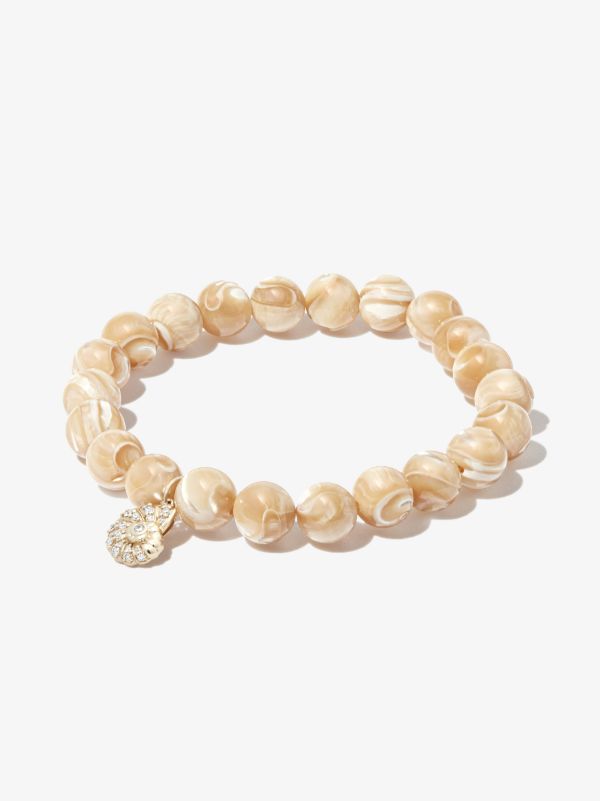 Sydney Evan 14K Yellow Gold Shell Mother Of Pearl Diamond Beaded Bracelet | Browns Fine Bracelets