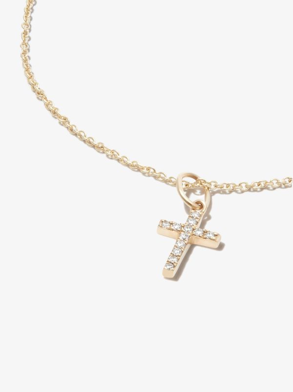 Sydney Evan 14K Yellow Gold Small Cross Diamond Necklace | Browns Fine Necklaces