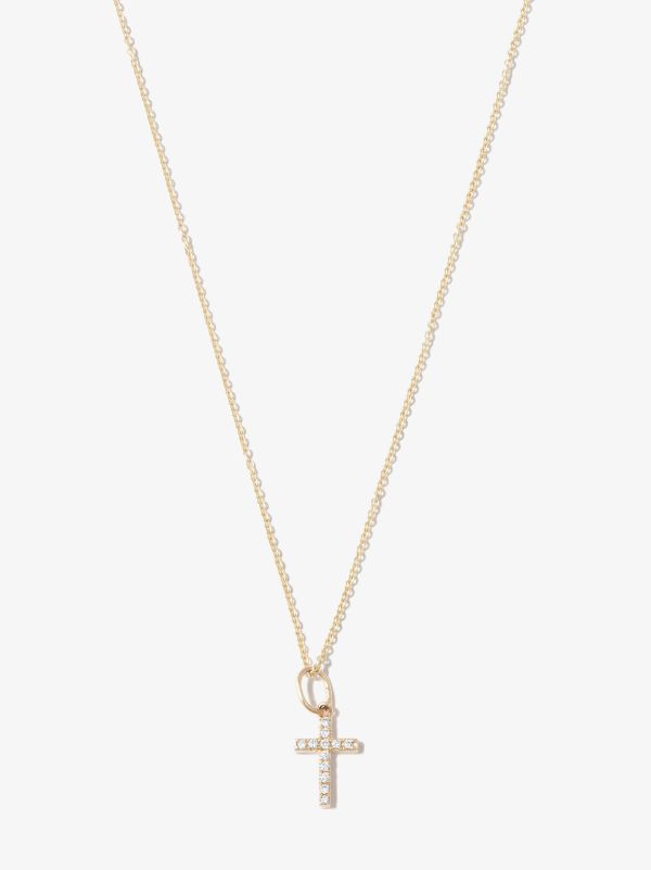 Sydney Evan 14K Yellow Gold Small Cross Diamond Necklace | Browns Fine Necklaces