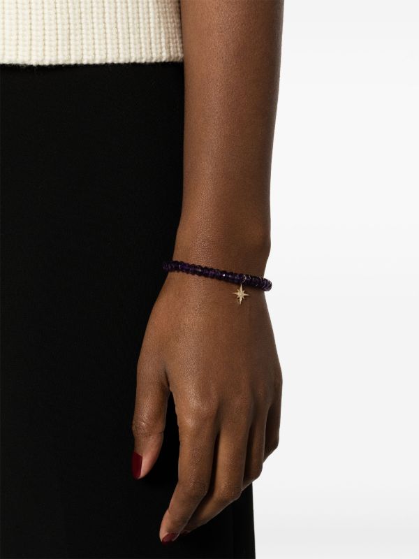 Sydney Evan 14K Yellow Gold Starburst Amethyst And Diamond Bracelet | Browns Fine Bracelets