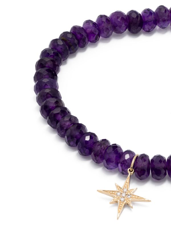 Sydney Evan 14K Yellow Gold Starburst Amethyst And Diamond Bracelet | Browns Fine Bracelets