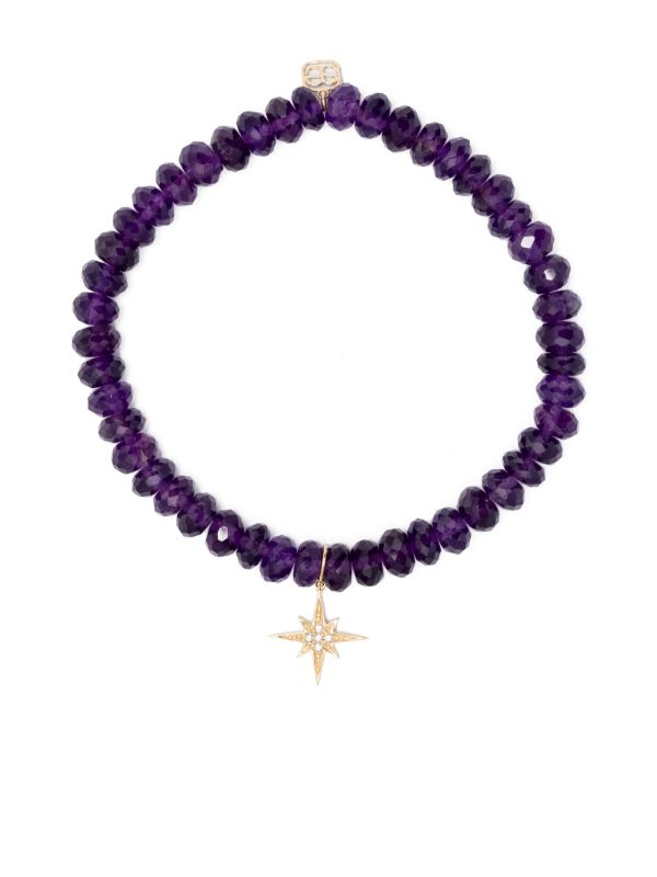 Sydney Evan 14K Yellow Gold Starburst Amethyst And Diamond Bracelet | Browns Fine Bracelets