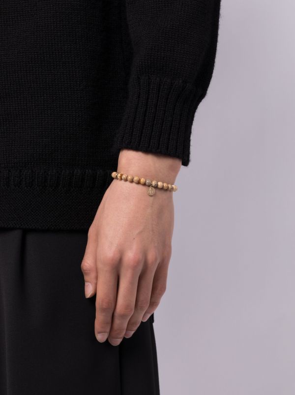 Sydney Evan 14K Yellow Gold Tiny Buddha Jasper Bracelet | Browns Bracelets