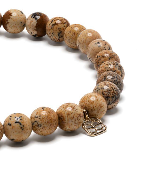 Sydney Evan 14K Yellow Gold Tiny Buddha Jasper Bracelet | Browns Bracelets