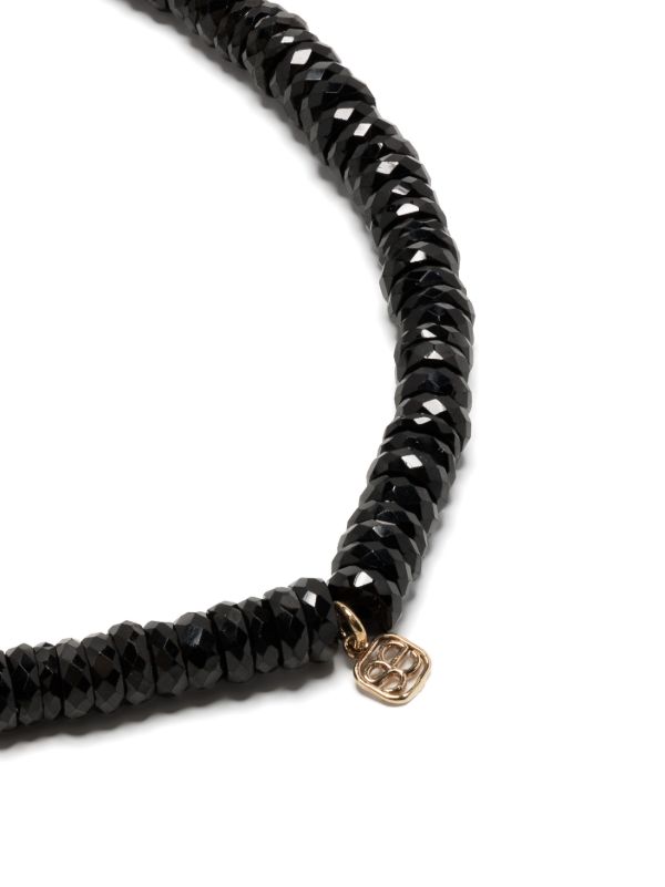 Sydney Evan 14K Yellow Gold Tiny Groovy Eye Onyx And Diamond Bracelet | Browns Bracelets