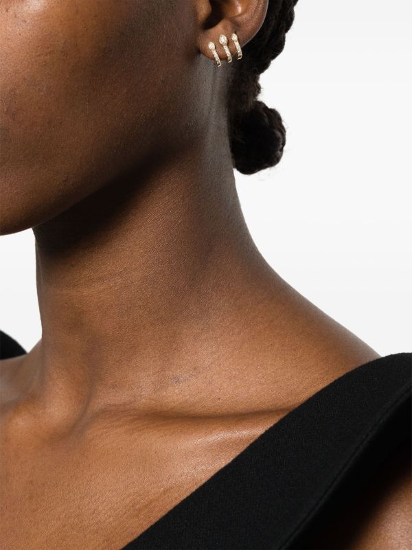 Sydney Evan 14K Yellow Gold Triple Bar Diamond Stud Earrings | Browns Fine Earrings