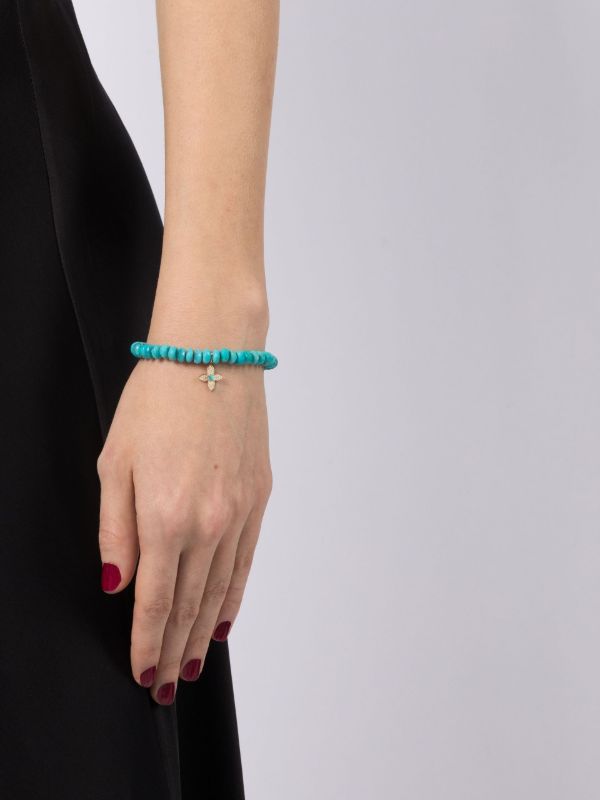 Sydney Evan 14K Yellow Gold Turquoise Beaded Bracelet | Browns Fine Bracelets