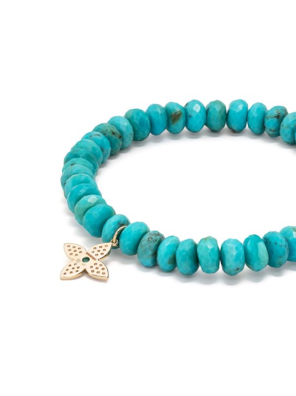 Sydney Evan 14K Yellow Gold Turquoise Beaded Bracelet | Browns Fine Bracelets