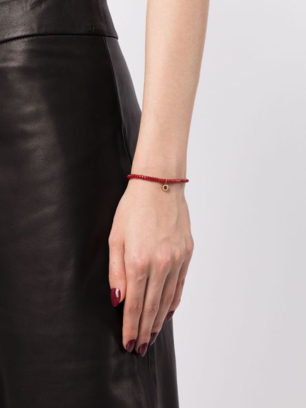 Sydney Evan 14kt Yellow Gold And Ruby Fluted Beaded Bracelet | Browns Fine Bracelets