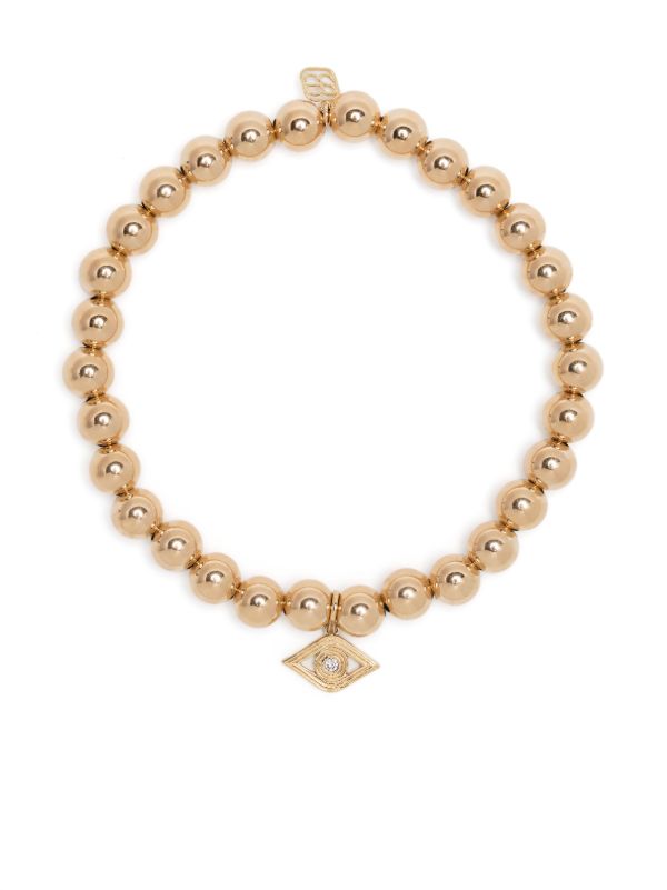 Sydney Evan 14kt yellow gold Evil Eye bracelet | Browns Bracelets