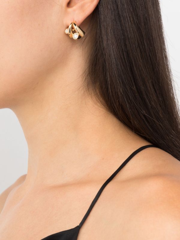 Tabayer 18K Yellow Gold Oera Diamond Hoop Earrings | Browns Fine Earrings