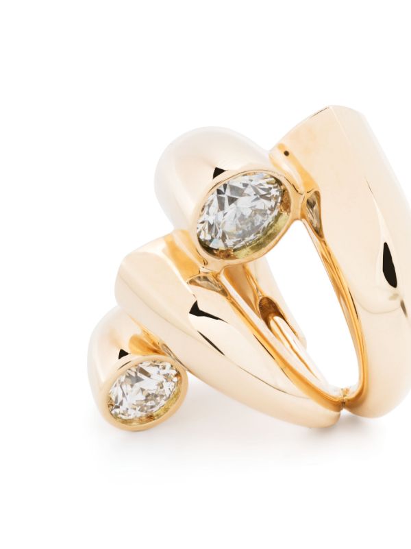 Tabayer 18K Yellow Gold Oera Diamond Hoop Earrings | Browns Fine Earrings