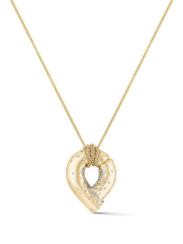 Tabayer 18K Yellow Gold Paved Oera Pendant | Browns Fine Necklaces