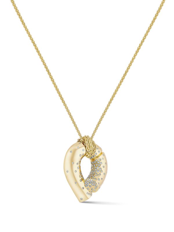 Tabayer 18K Yellow Gold Paved Oera Pendant | Browns Fine Necklaces