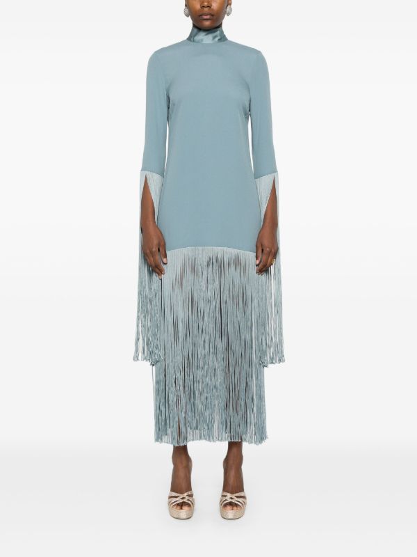 Taller Marmo Blue Fringed Dress | Browns Cocktail & Party Dresses