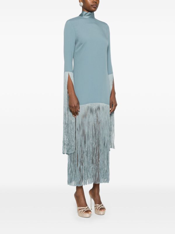 Taller Marmo Blue Fringed Dress | Browns Cocktail & Party Dresses