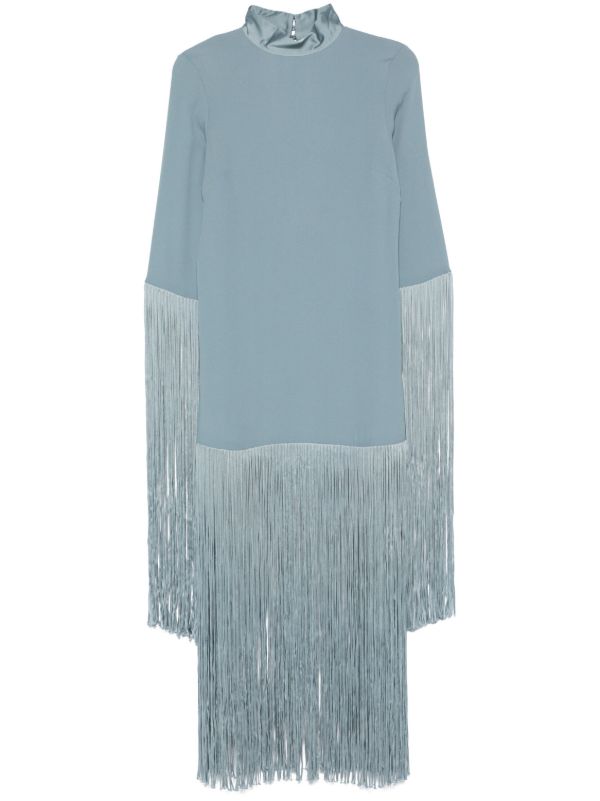 Taller Marmo Blue Fringed Dress | Browns Cocktail & Party Dresses