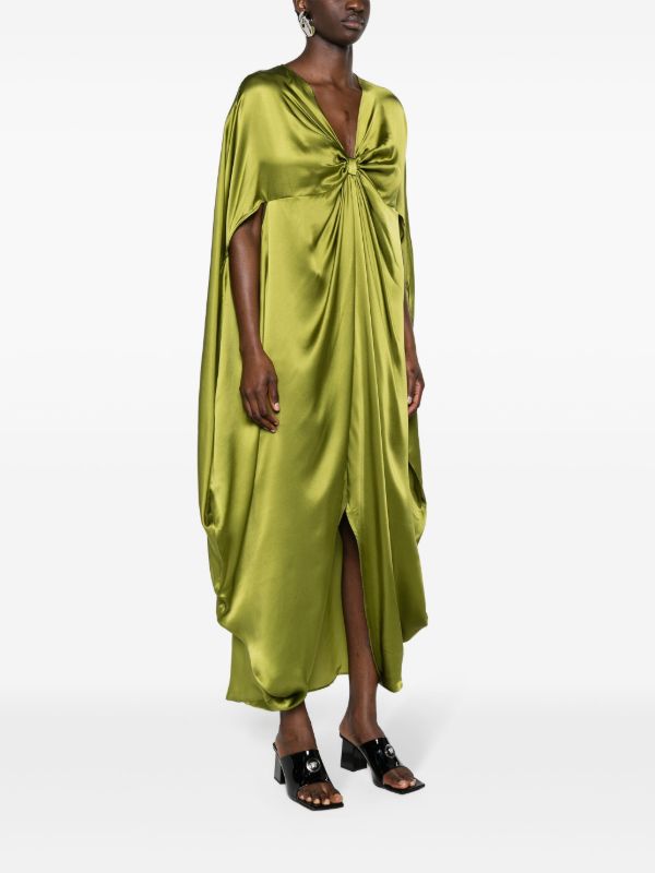 Taller Marmo Green Azores Silk-Satin Dress | Browns Cocktail & Party Dresses