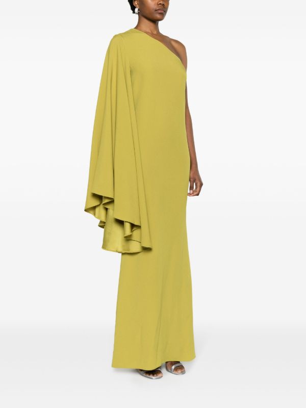 Taller Marmo Green Sifnos One-Shoulder Gown | Browns Cocktail & Party Dresses