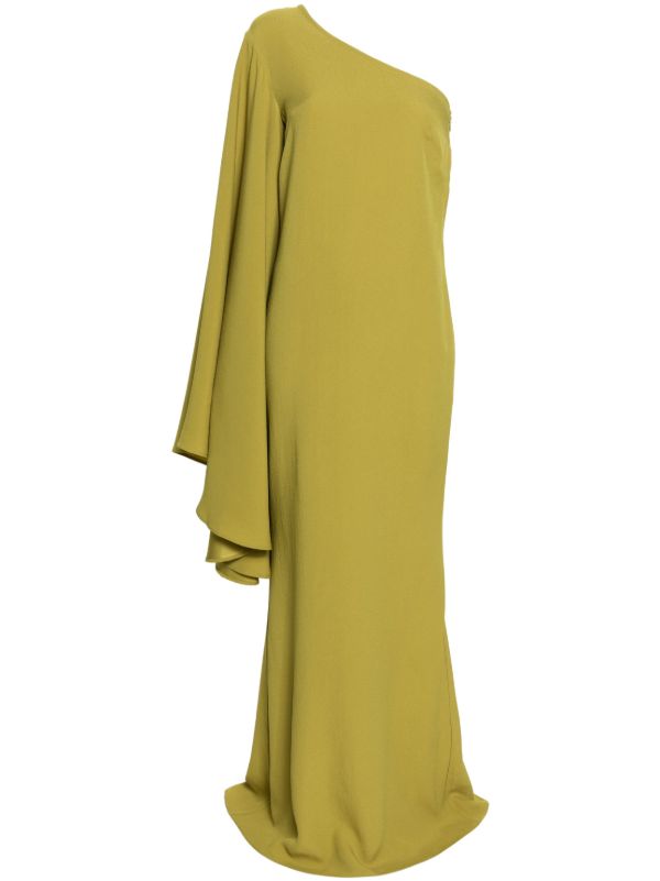 Taller Marmo Green Sifnos One-Shoulder Gown | Browns Cocktail & Party Dresses